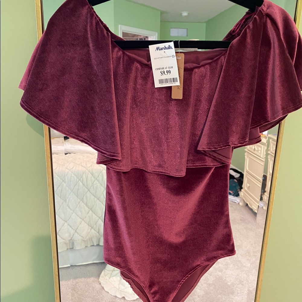Off the shoulder body suit